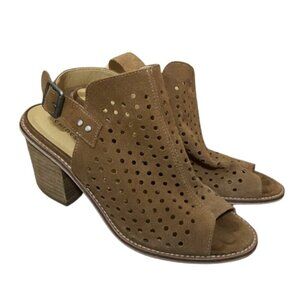 Chinese Laundry EUC Carnival Sling Back Shooties perforated suede size 8.5